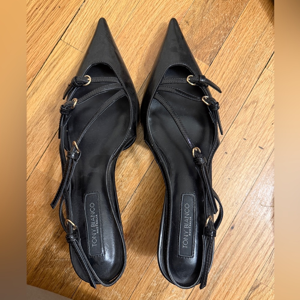 Tony Bianco Pointed Strappy Kitten Heels 7